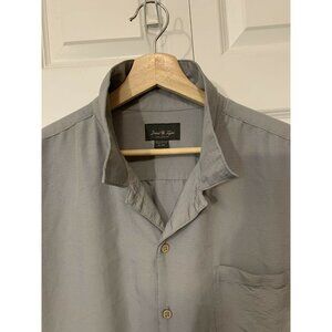 David Taylor Collection Men's Sz XL Button Up‎ Camp Shirt NICE Gray Rockabilly